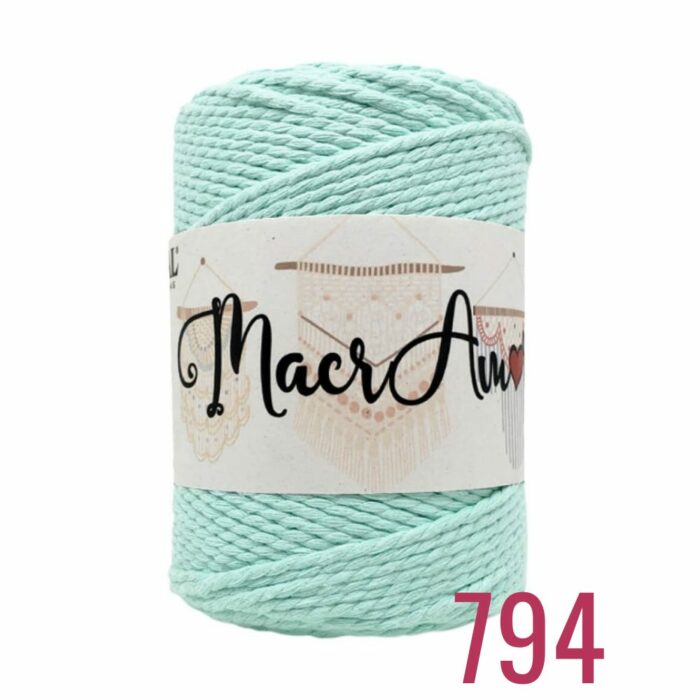 Macramé verde agua