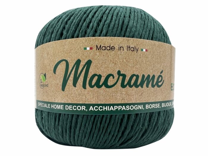 Macramé verde oscuro