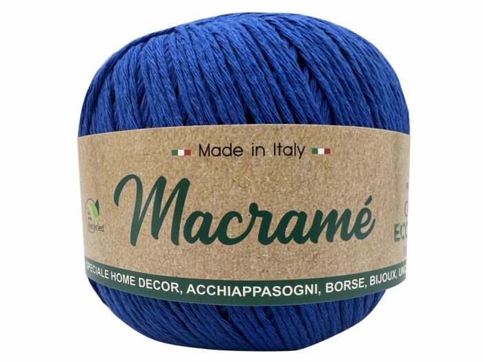 Macramé azul eléctrico