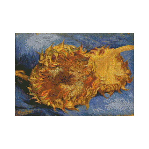 dos girasoles van gogh punto de cruz dos girasoles para bordar