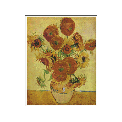 girasoles de van gogh para bordar