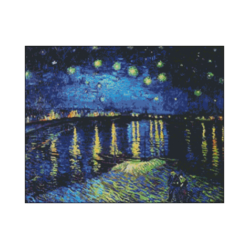 noche estrellada sobre el rodano en px noche estrellada sobre el rodano Van Gogh