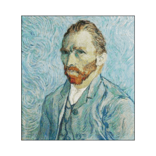 retrato de van gogh retrato van gogh esquema punto de cruz