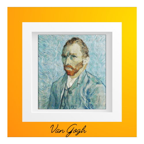 retrato de van gogh en punto de cruz