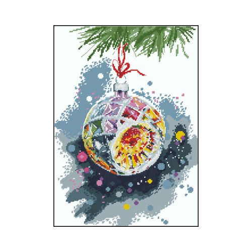 bola de navidad punto de cruz