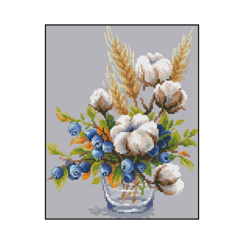 bouquet de algodon para bordar bouquet de algodon patron en punto de cruz