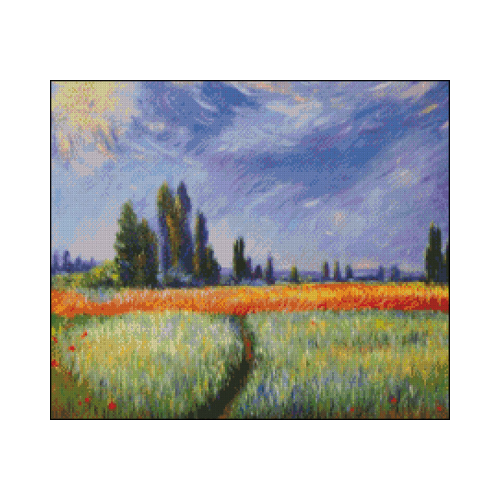 campo de grano punto de cruz campo de grano patron punto de cruz