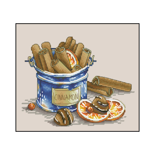 chocolates y naranja patron punto de cruz