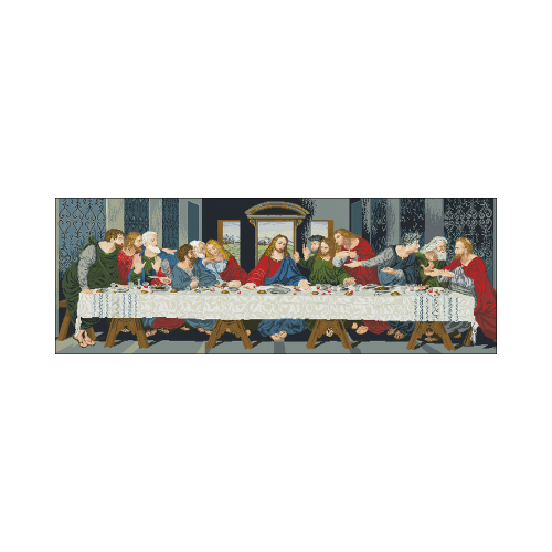 la cena en punto de cruz