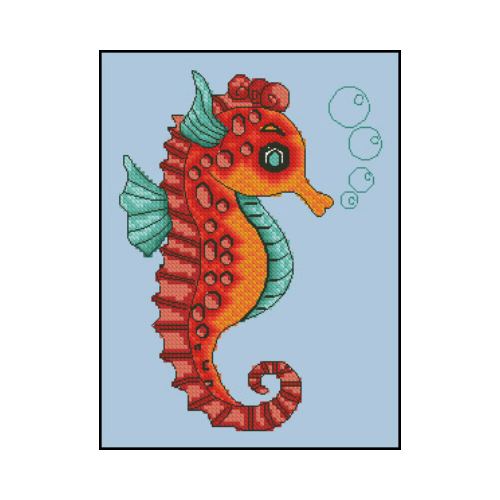 caballito de mar punto de cruz caballito de mar para bordar