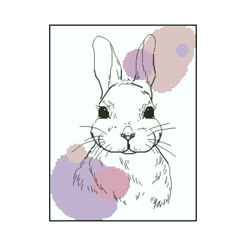 conejo para bordar conejo en punto de cruz