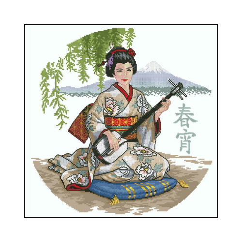 geisha patron de bordado