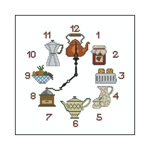 reloj de cocina patron para bordar