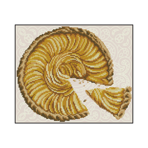 tarta de manzana punto de cruz Tarta de manzana en punto de cruz