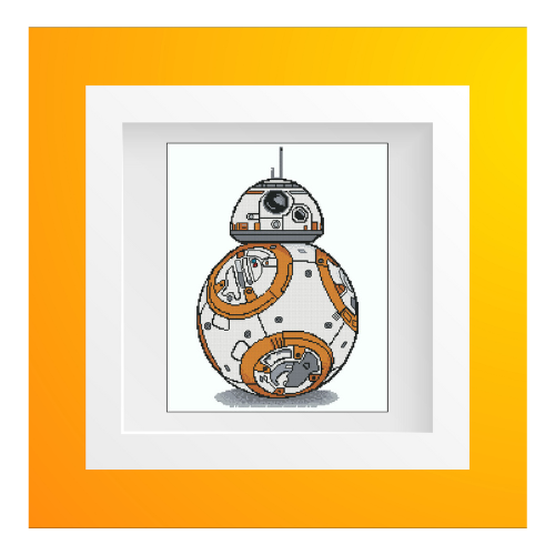 BB8 star wars punto de cruz