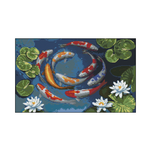 carpas punto de cruz