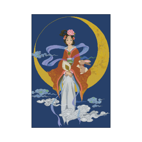 diosa de la luna punto de cruz diosa de la luna patron para bordar