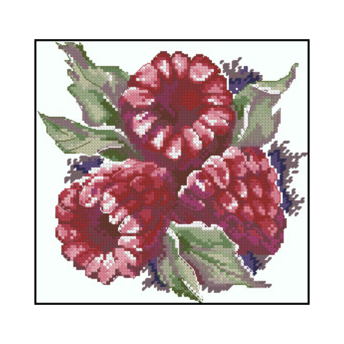 frambuesas punto de cruz