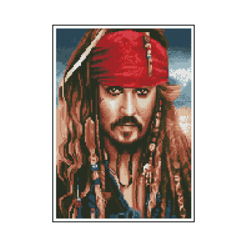 jack sparrow en punto de cruz