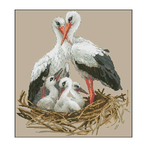 las cigueñas punto de cruz cigueñas para bordar novedad