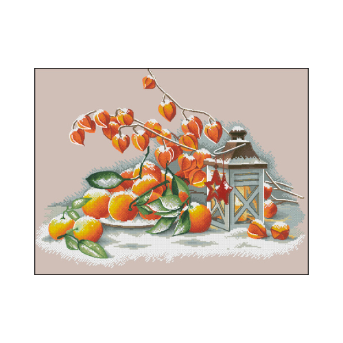 physalis punto de cruz