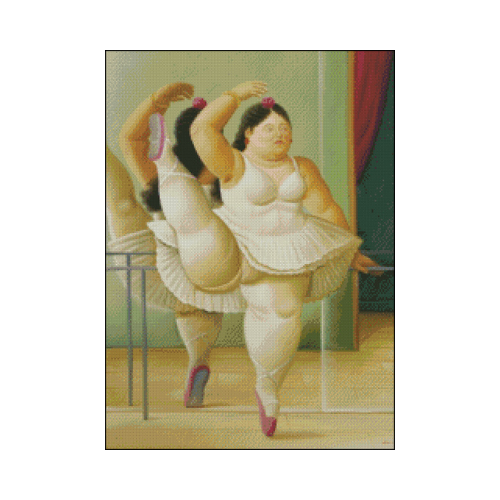 bailarina de botero patron de bordado