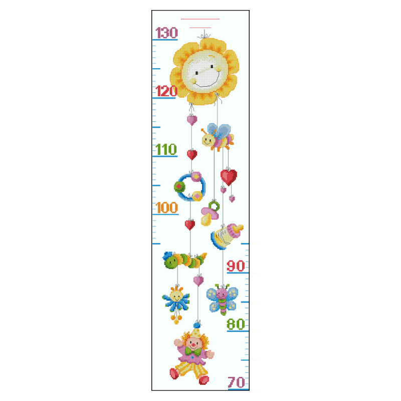 Medidor infantil en punto de cruz