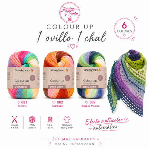 Schachenmayr Colour Up edición especial con 6 colores exclusivos para crochet y tricot