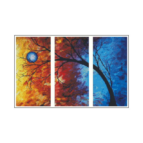 el color de las joyas punto de cruz