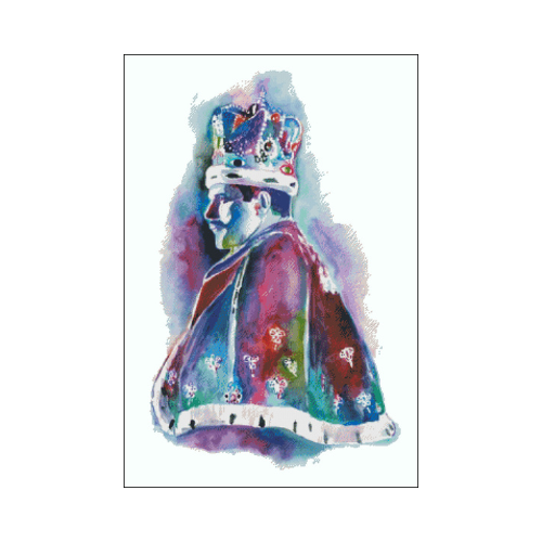 dios salve a la reina en punto de cruz