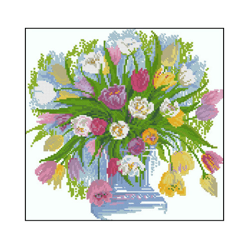 tulipanes en color para bordar tulipanes esquemas para bordar