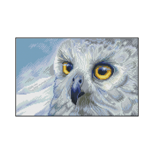 buho nival en punto de cruz