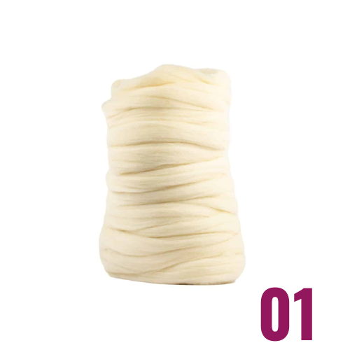 Las mejores ofertas en Fieltro Blanco Tops de lana hilado para artesanías