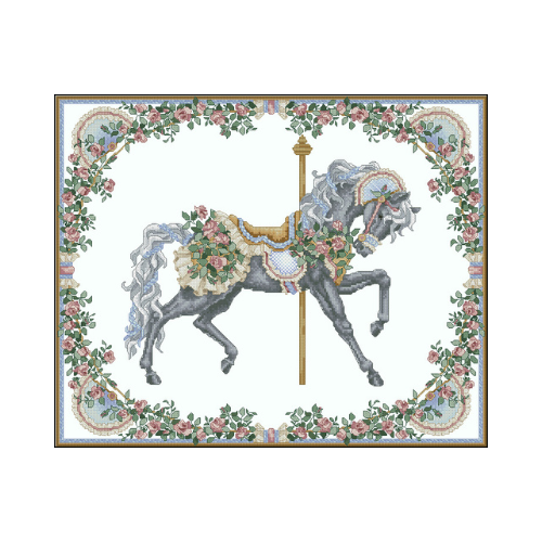 carrusel punto de cruz