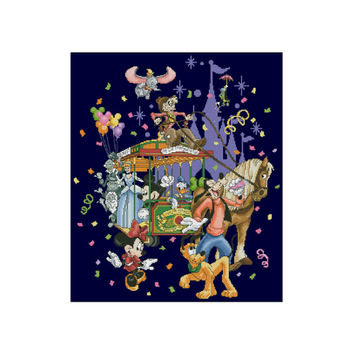 de fiesta patrones punto de cruz