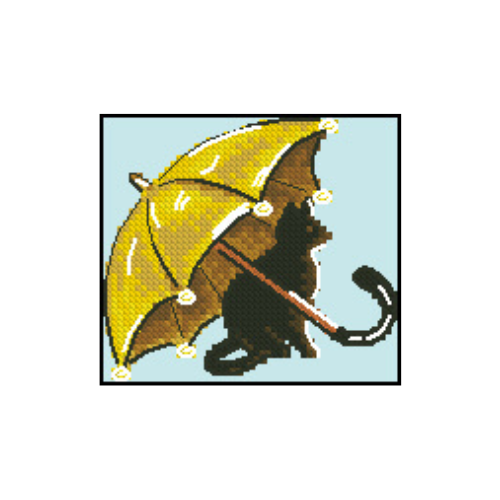 el paraguas punto de cruz