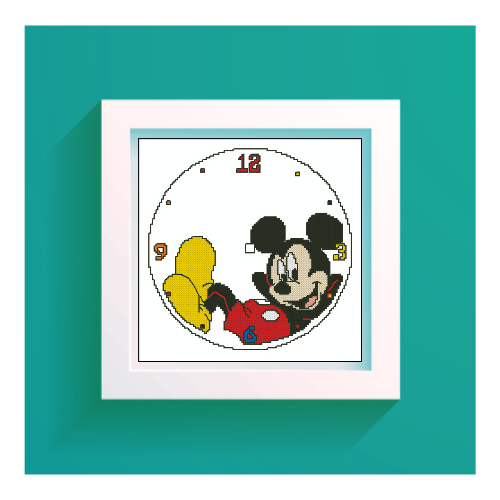 reloj mickey para bordar