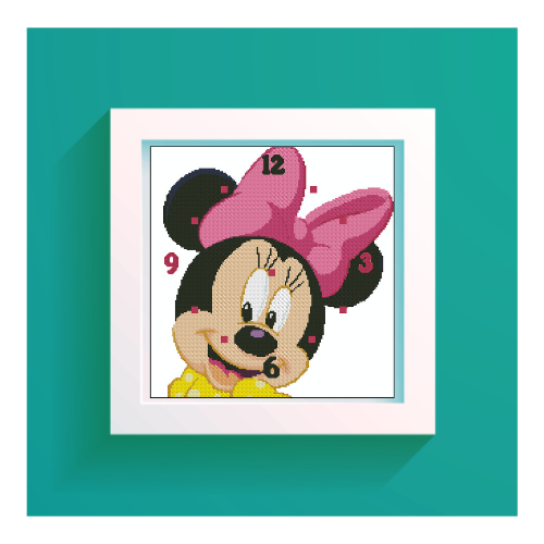 reloj minnie para bordar