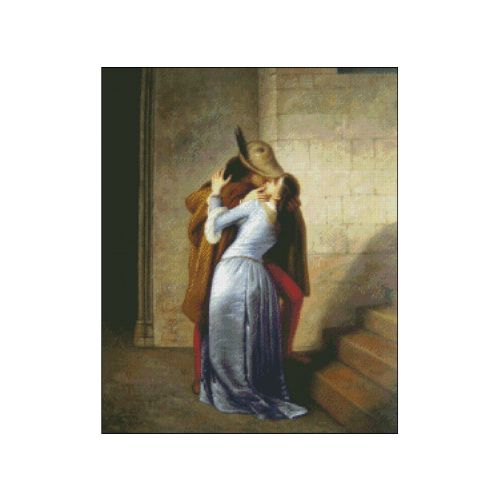el beso de francesco hayez punto de cruz el beso de francesco para bordar