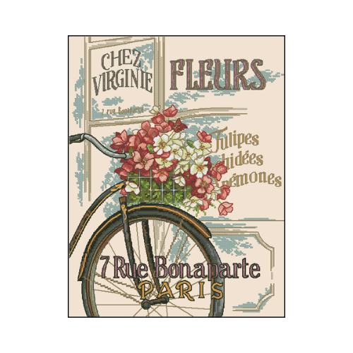 flores en paris esquema punto de cruz