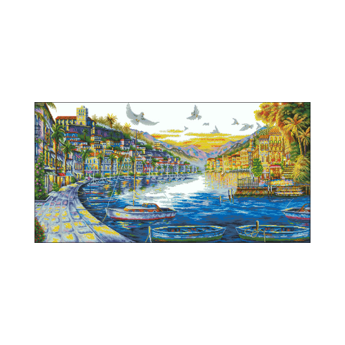 El rio en la ciudad punto de cruz el rio en la ciudad patron para bordar