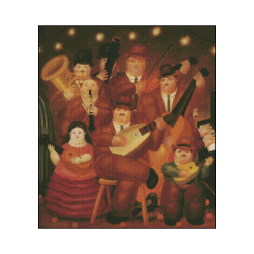 los musicos punto de cruz los musicos cuadro de botero para bordar