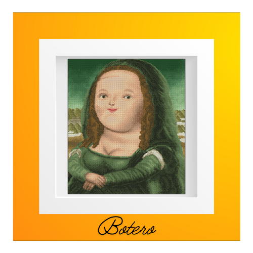 monalisa cuadro de botero para bordar