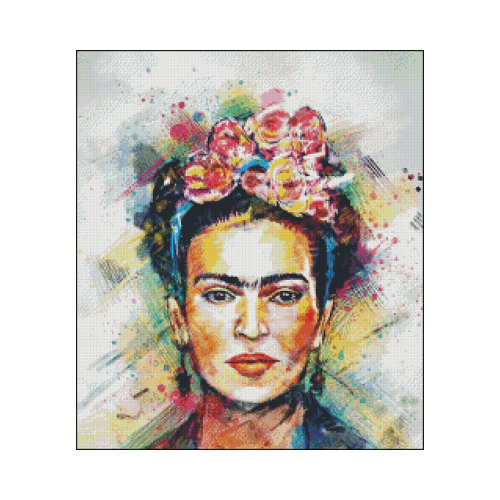 frida khalo patron punto de cruz