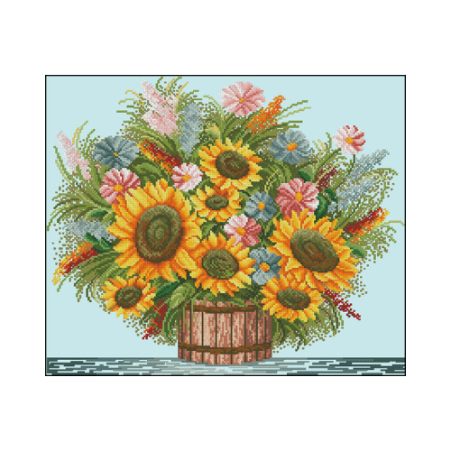 girasoles punto de cruz Girasoles en punto de cruz esquemas