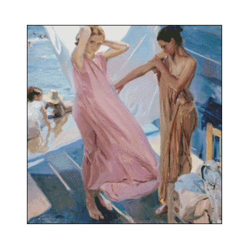 despues del baƱo punto de cruz