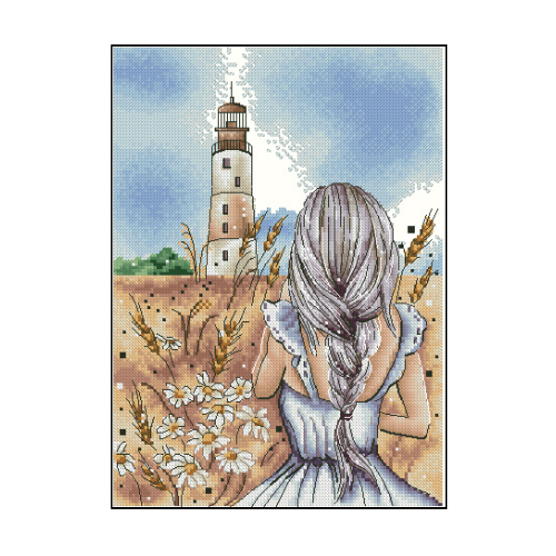 la niña del trigo esquema para bordar