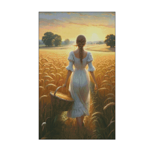 la chica del trigo punto de cruz la chica del trigo en punto de cruz