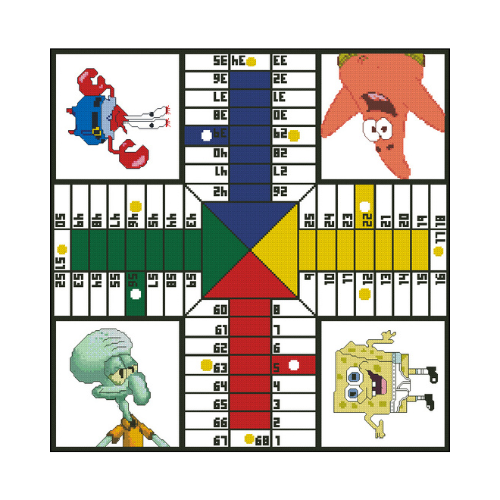 parchis bob esponja para bordar