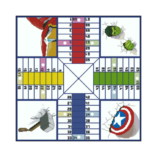 parchis super heroes punto de cruz parchis superheroes para bordar